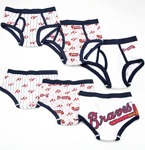 Major League Baseball Kid's Three-pack of Briefs (6, ATLANTA BRAVES)