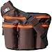 Diaper Dude Diaper Bag, Brown with Orange Zippers