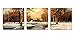 Mon Art - Scenery Beautiful Trees river Snow Portray Modern Canvas Art Wall Decor Realistic Paintings Abstract Paintings Occident Style on Canvas Stretched and Framed Ready to Hang