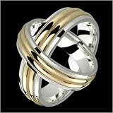 Bianca - Elegant Two Tone Comfort Fit Wedding Band for Him & Her! Custom Made! Choose your Size.