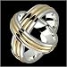Bianca - Elegant Two Tone Comfort Fit Wedding Band for Him & Her! Custom Made! Choose your Size.