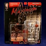 MICHAEL JORDAN / CHICAGO BULLS * SMILING VARIATION * Limited Edition MAXIMUM AIR SILVER EDITION Commemorative Figure & Upper Deck NBA Collector Card
