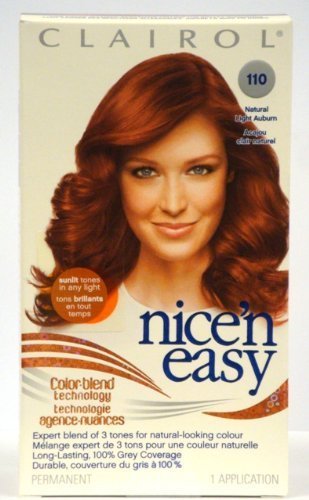 Clairol Nice 'N Easy Color #110 Natural Light Auburn (Pack of 2)