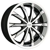 18x7.5 DIP Slack (D66) (Black w Machined Face & Lip) Wheels Rims 5x112 120... by DIP