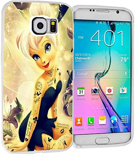 New Goth Punk Tattoo Tinkerbell for Iphone and Samsung Galaxy Case (samsung galaxy s6 edge  white)