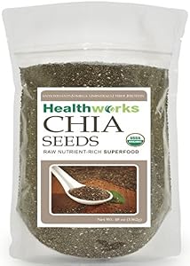 Healthworks 100% Certified Usda Organic Raw Chia Seeds, 3 Pound