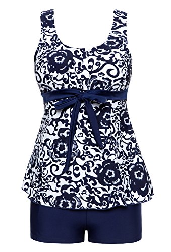 Wantdo Women's Cover Up Swimsuit Two-Piece Swim Suit Push Up Dress Swimwear