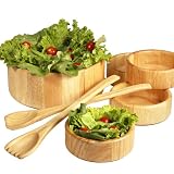 Natural Wood 7-pc. Salad Bowl Set