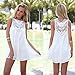 TR.OD Party Evening Cocktail Mini White Dress Summer Fashion Patchwork Dress S