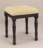 Masterpiece Antique Black Finish Game Bedroom Bench Chair