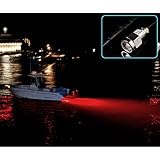 AGPtEK&reg; Underwater 6 LED 1/2" NPT 12V 9W Boat Drain Plug Light Marine Lighting with Waterproof Connector for Fishing Swimming Diving, Three Colors-Blue Red Green