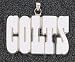 Indianapolis Colts Giant 2 W x 1 1/4 H Colts Pendant - 14KT Gold Jewelry