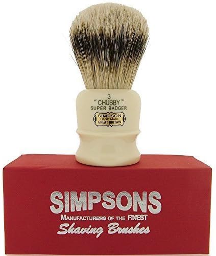Simpson Shaving Brushes Chubby CH3 S Super Badger Handmade British Shaving Brush by Simpson Shaving Brushes