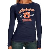 Auburn Tigers Ladies Navy Blue Long Sleeve Tissue T-shirt
