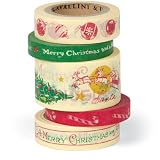Cavallini Vintage Christmas Decorative, 5 Assorted rolls