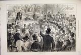 1872 PICTURE SALE PARIS AUCTION MEN OLD PRINT