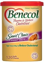 Benecol Smart Chews, Caramel, 120-Count Soft Chews
