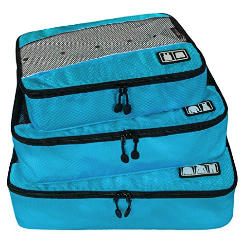 ECOSUSI Travel Packing Cube (Small-Large 3 Piece) for Carry-on Travel Accessories, Suitcase and Backpacking (Single Compartment)