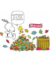 Toy: Eureka Peanuts Happiness is a Pile of Leaves Bulletin Board Set, 26 Reusable Punch Out Pieces - Eureka