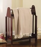 Lauren Walnut Finish Wooden Blanket Stand by Collections Etc
