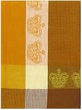 Waffle Weave 100% Cotton Gold Crown Dishtowel 18" X 28" Set / 6