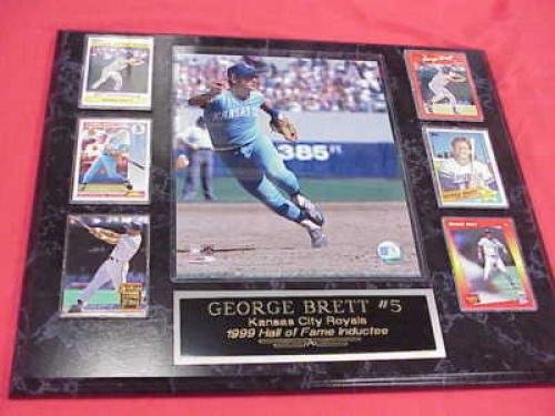 Royals George Brett 6 Card Collector Plaque
