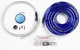 StreetWires Power Station PSK00B 1/0-gauge amplifier wiring kit -- blue power/silver ground