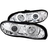 Anzo USA 121159 Chevrolet Camaro Projector Halo/Chrome Clear with Amber Reflectors Headlight Assembly - (Sold in Pairs)