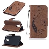 Moto G4 ケース UNEXTATI 高品質 PUレザー 手帳型 ケース 財布型 ウォレット型 衝撃吸収 保護カバー カード収納 ホルダー ストラップ付き 横開 スタンド機能 マグネット開閉式 シ