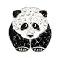 Bella Crystal Panda Hat Clip Set