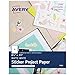 Avery Printable Sticker Paper, Matte White, 8.5 x 11 Inches, Inkjet Printers, 5 Sheets (53202)