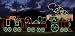 Lighted Holiday Display 660-LED Animated 3 Car Train Set - LED