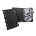 Tuff-Luv Canapa naturale custodia per Amazon Kindle 4 / Touch / Paperwhite / 6" e-ink (Book Style) - Nero carbone