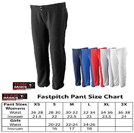 Girl's Youth Medium Red Fastpitch/Slowpitch Softball Pants