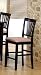 Coaster Counter Height Bar Stool/Chair, Rich Cappuccino Solid Wood Finish, Set of 2