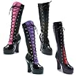Ellie Shoes Women's 557-BUFFY 5" Lace-Up Knee Boot with 4 Color Tongues