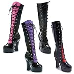 Ellie Shoes Women's 557-BUFFY 5" Lace-Up Knee Boot with 4 Color Tongues
