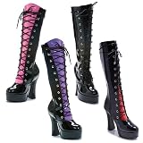 Ellie Shoes Women's 557-BUFFY 5 Lace-Up Knee Boot with 4 Color Tongues