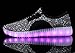 [NEW SIZE VERSION] Santiro Men's Breathable 7 Colors LED Light up Sneakers Flashing Athletic Shoes
