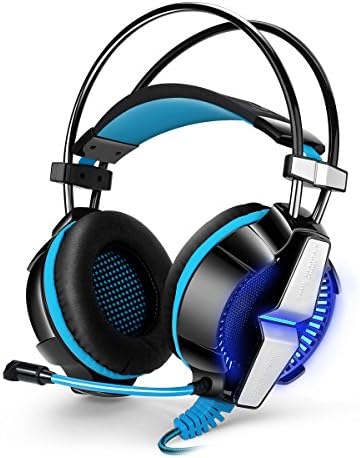 Digeek G7000 7.1 USB Surround Sound Gaming Plug and Play Headphones Microphone Stereo PC Game Headsets with Enhanced Bass Adjustable Vibration Mode LED Light for PC Laptop Computer