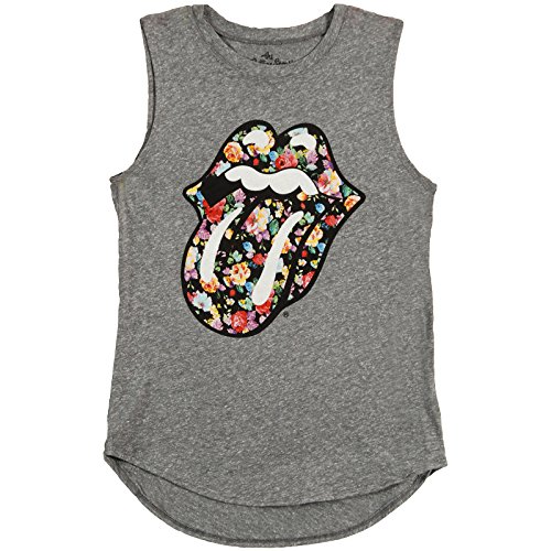 Rolling Stones Women's Floral Tongue Womens Tank Heather