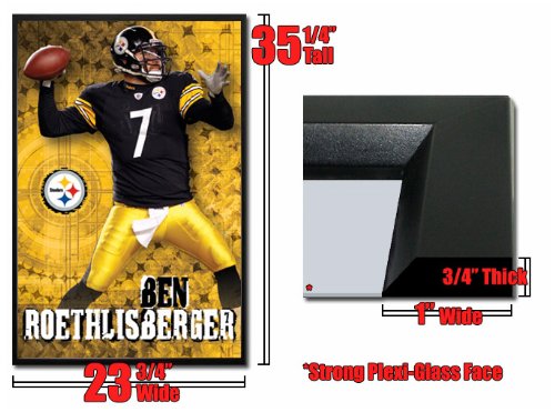 Framed B Roethlisberger Poster Pittsburgh Steelers 3739