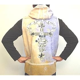 Tattoo Art Studded Cross Skulls Design Rocker Hoodie, Rocker Style Sleeveless Hoodie with Nail Head Metal Studding on Celtic Style Cross with Skulls Tattoo Design 51RWB5QSZNL. AA280 Tattoo Art Studded Cross Skulls Design Rocker Hoodie, Rocker Style Sleeveless Hoodie with Nail Head Metal Studding on Celtic Style Cross with Skulls Tattoo Design