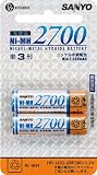 SANYO ニッケル水素電池 単3形 2本パック HR-3UG-2BP(W)