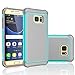 Galaxy S7 Edge Case, Tekcoo® [Tmajor Series] [Turquoise/Grey] Shock Absorbing Hybrid Rubber Plastic Impact Defender Rugged Slim Hard Case Cover Shell for Samsung Galaxy S7 Edge G935 All Carriers