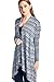 82 Days Women'S Hacci Open Front Stylish Long Cardigan - Print