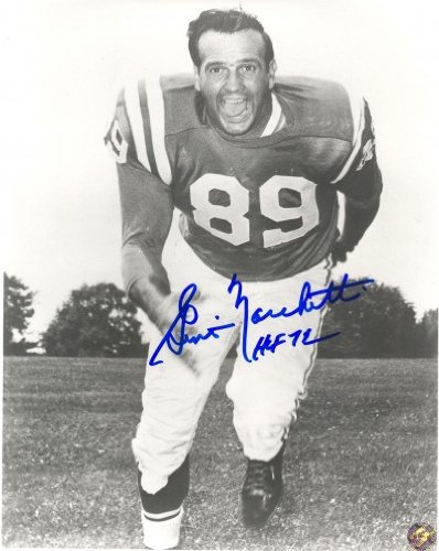 Gino Marchetti Autographed/Hand Signed Baltimore Colts 8x10 Photo with HOF 72 Inscription