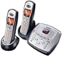 Uniden TRU8880-2 5.8 GHz Digital Expandable Cordless Phone System with Dual Handsets and Answering System (Black/Silver)