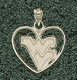 Iowa State Cyclones Script Iowa State Heart Pendant - 14KT Gold Jewelry
