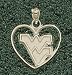 Iowa State Cyclones Script Iowa State Heart Pendant - 14KT Gold Jewelry